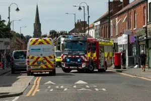 Two-car crash closes main street in Selby