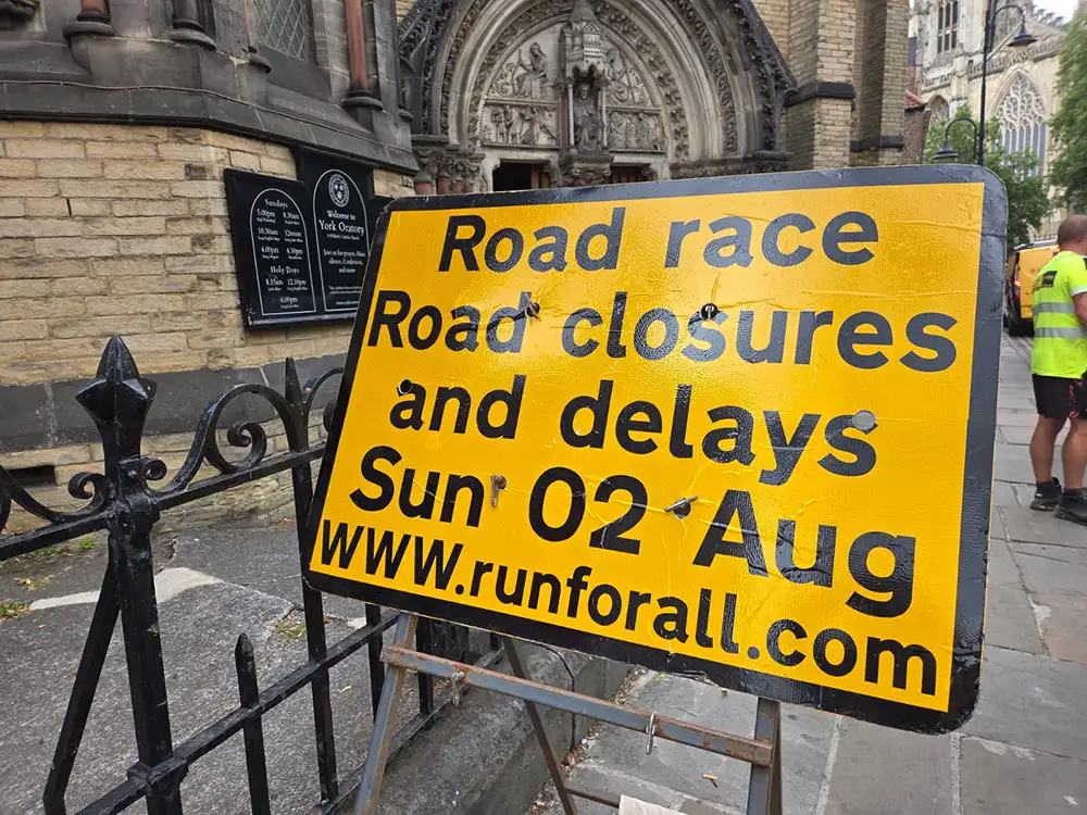 Here are all the road closures for the York 10K 2026