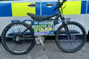 Police seize illegal e-bike with defective brakes ridden on main York road