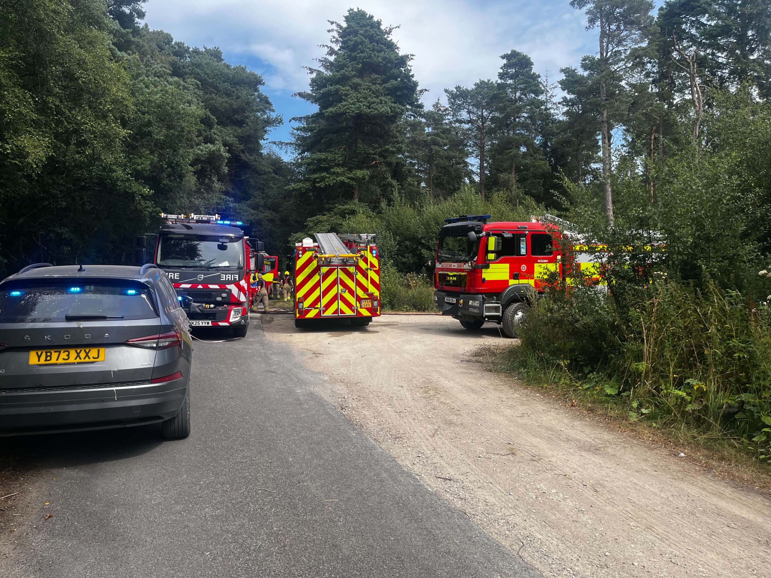 Crews called to a forest fire near Scarborough