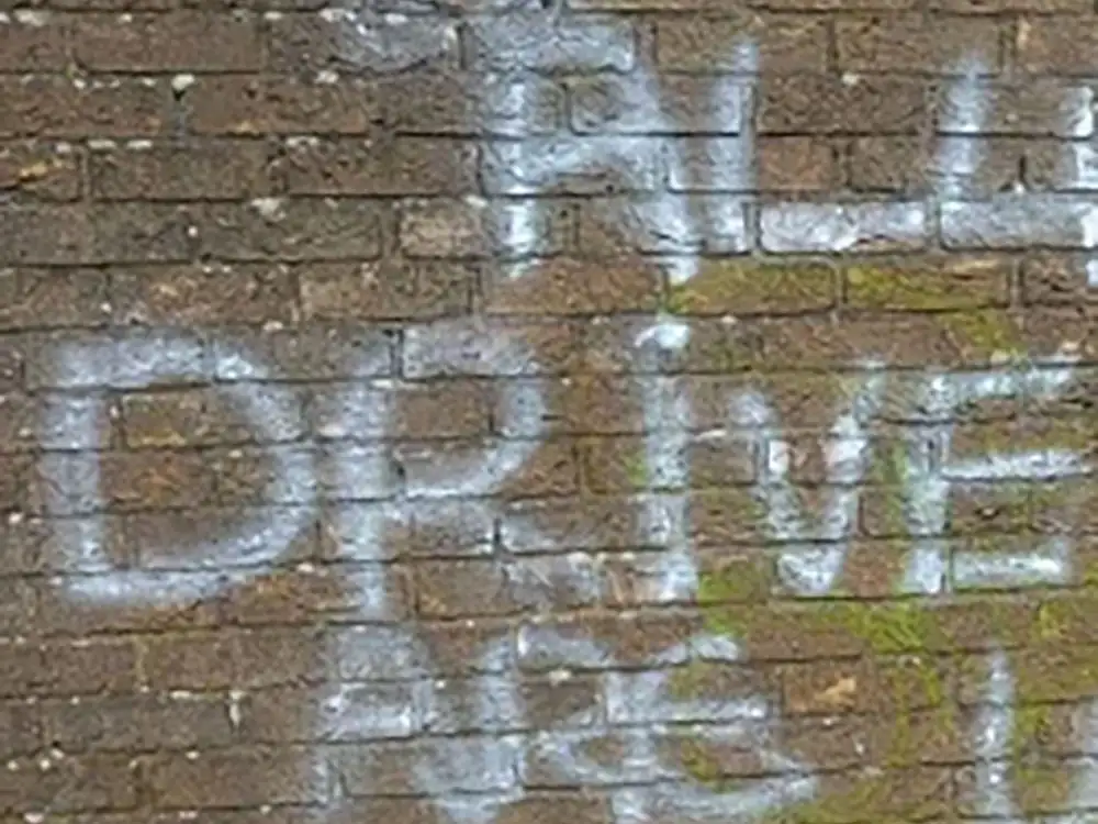 Racist and sexual graffiti daubed along the A64