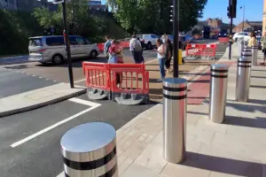 &lsquo;Painfully slow&rsquo; &ndash; Cyclists question why new bike lanes are stuck behind barriers