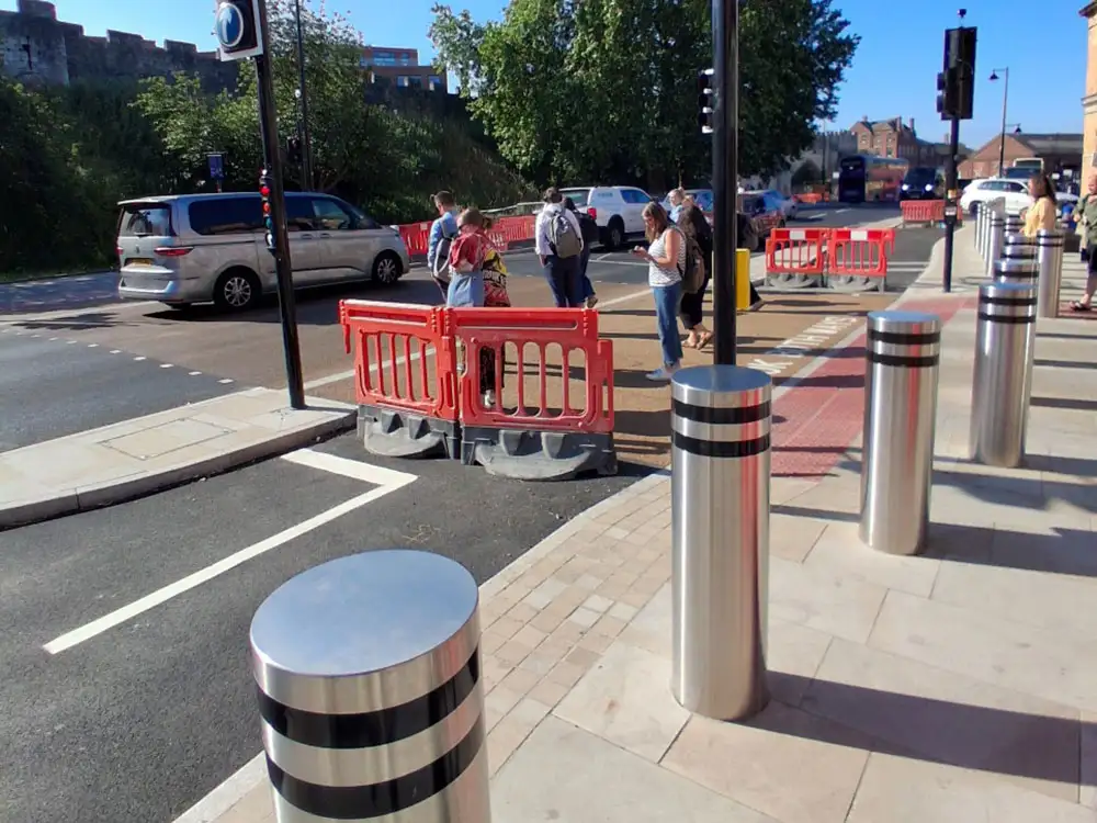 ‘Painfully slow’ – Cyclists question why new bike lanes are stuck behind barriers