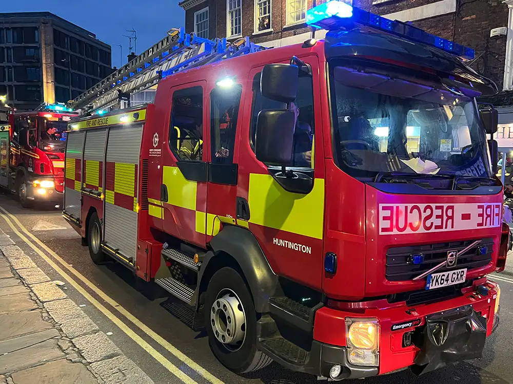 York city centre shop flooded – Firefighters called