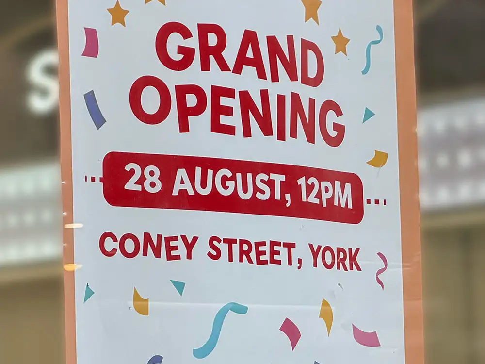 York shop announces ‘grand opening’ – with free goody bags for first 200 customers