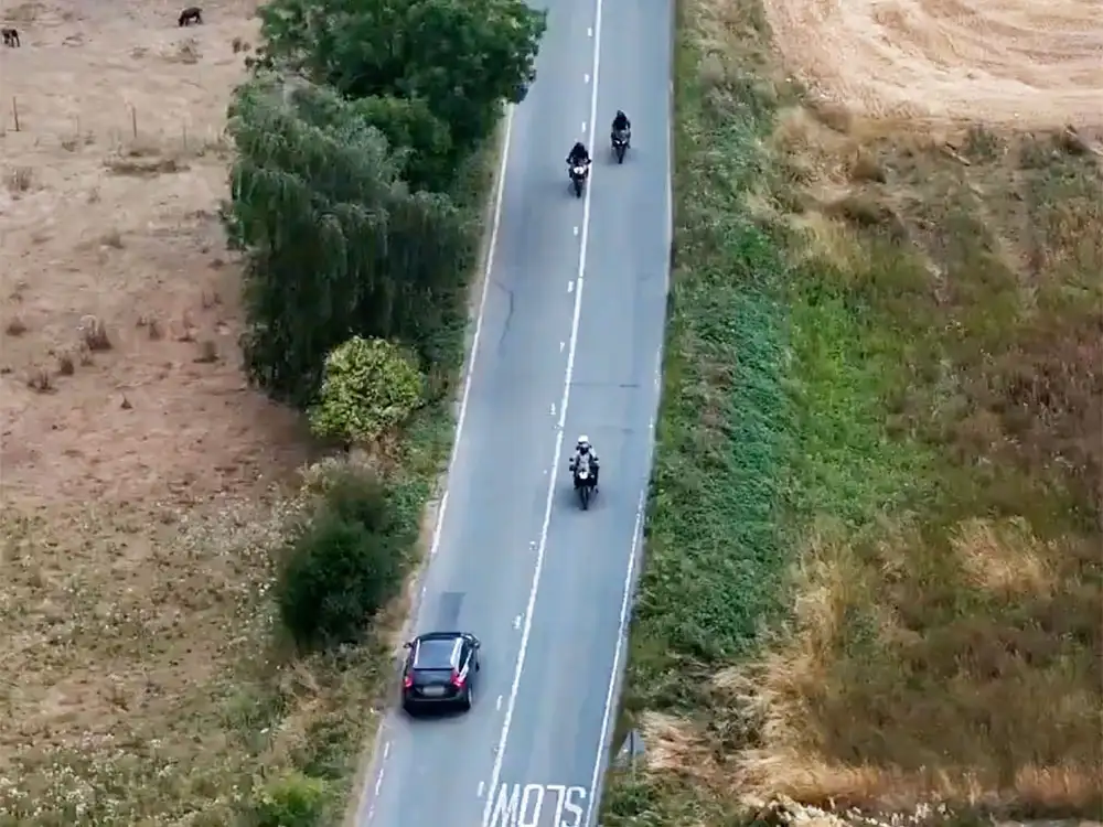 Watch: Drivers hit with penalties after police drone deployed over danger road