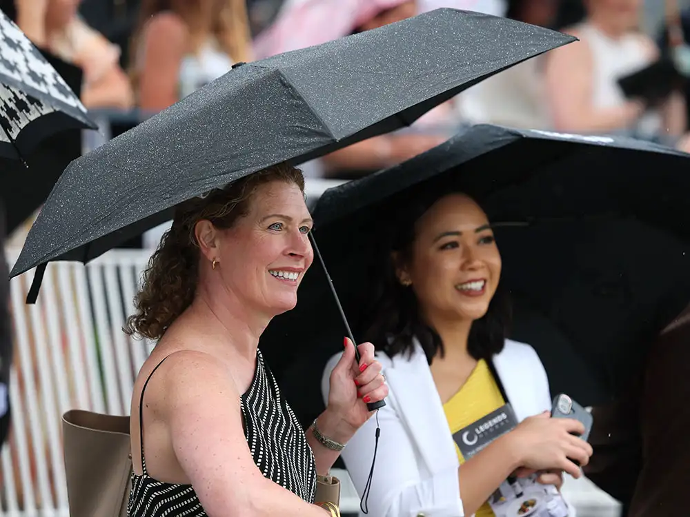 Pictures: Glamour under the brollies as Ladies Day takes over York races