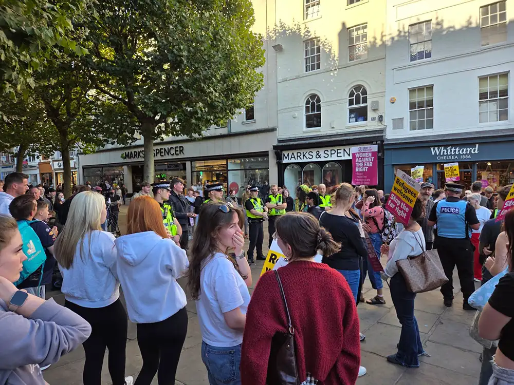 Protestors gather in York as social media activist Young Bob arrives in the city