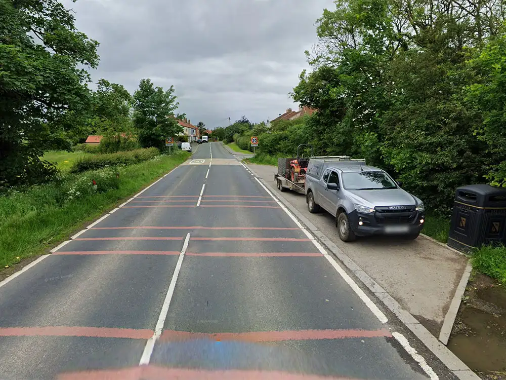 Police called in after vehicle goes up in flames in North Yorkshire village